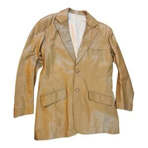 Vintage Lola factory Cairo leather jacket mens coat camel color